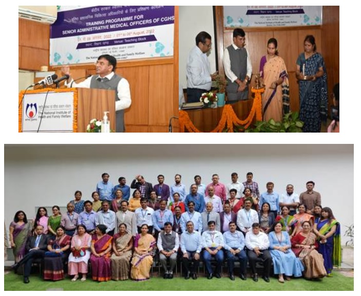 Union Health Minister Dr Mansukh Mandaviya addresses inaugural ceremony of training programme for senior administrative medical officers of CGHS-1